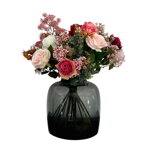 Kunstrosen Strauß Flame Roses, 45 cm
